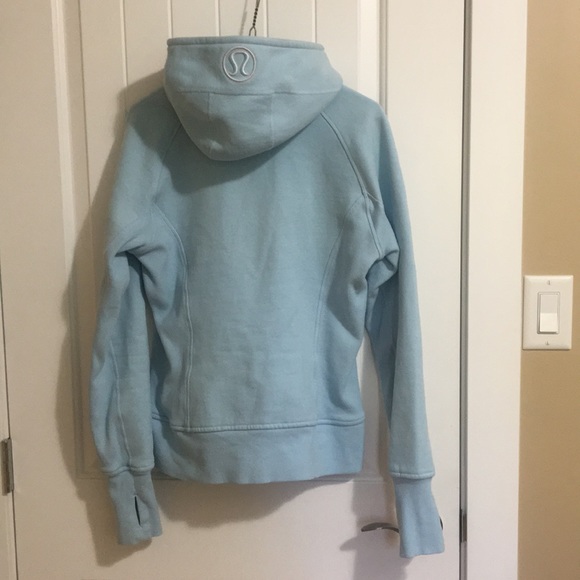 Size 8 powder blue lulu scuba hoodie - Picture 2 of 4